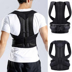 Adjustable DGN Mart posture corrector belt for men and women providing back support and pain relief, shown worn on a person.