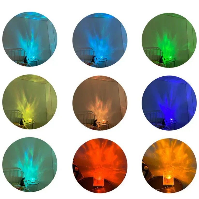 Dynamic Water Ripple Lamp Projector with RGB colors, Underwater Effect - DGN Mart