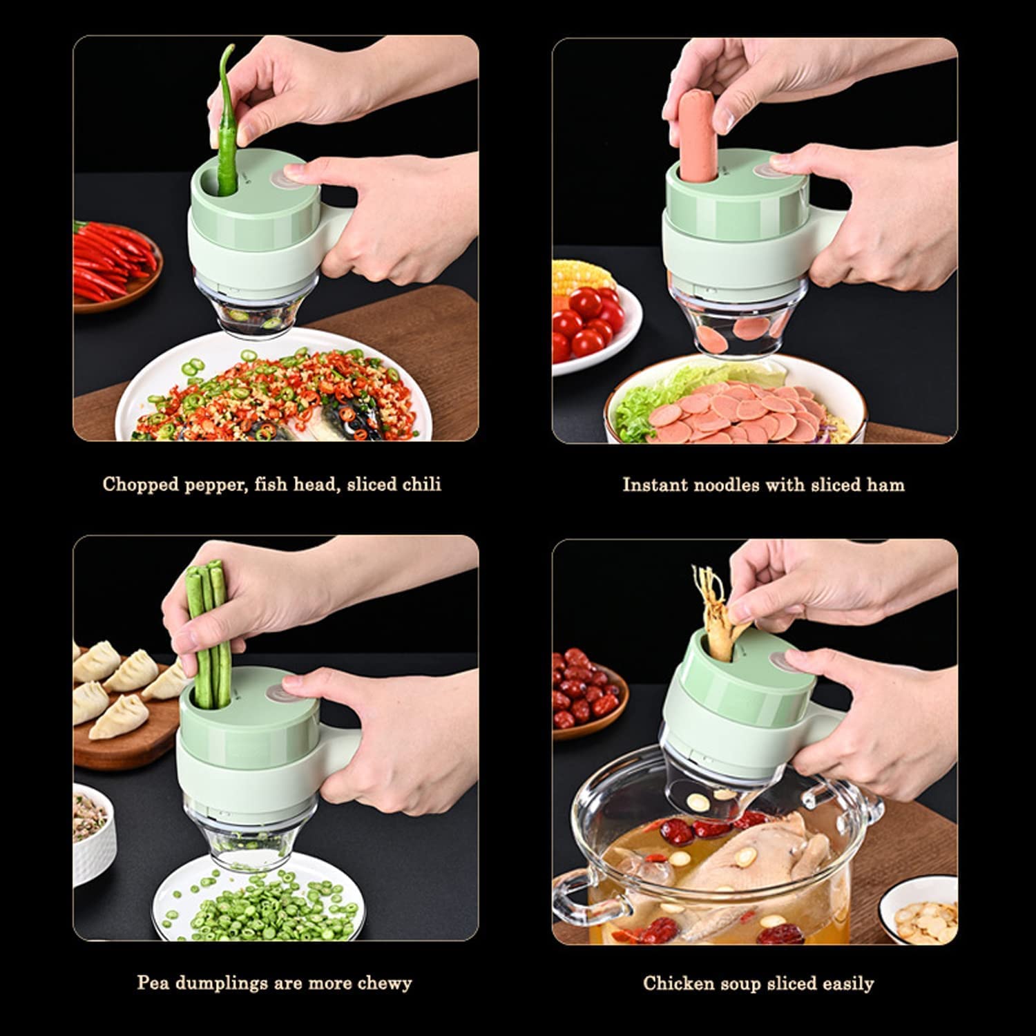 5 in 1 Handheld Hammer Electric Vegetable Cutter - DGN Mart