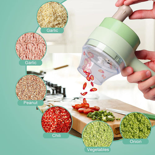 5 in 1 Handheld Hammer Electric Vegetable Cutter - DGN Mart