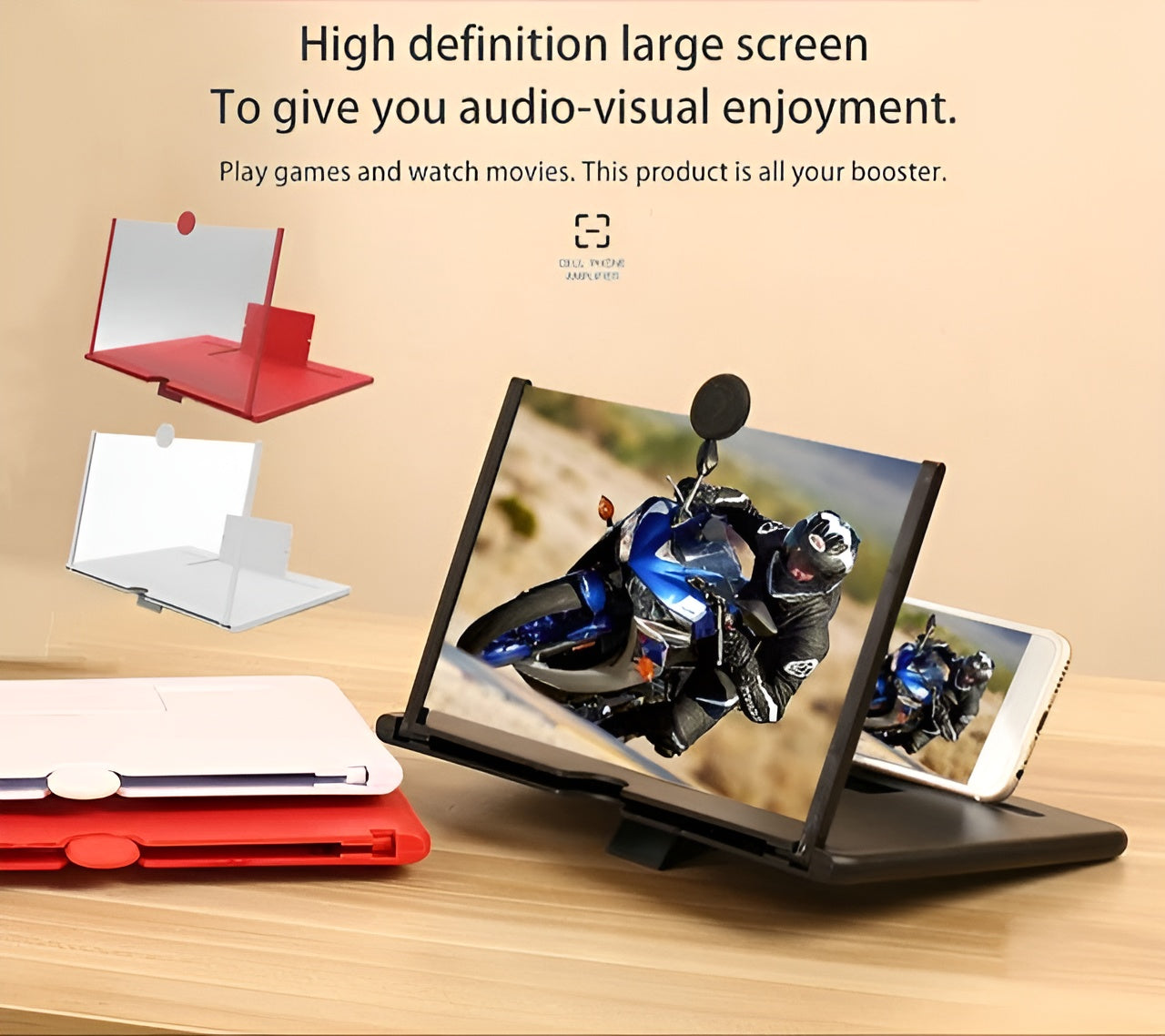 Mobile Screen Magnifier the mobile Screen for large display - 7 inch (Random color ) - DGN Mart
