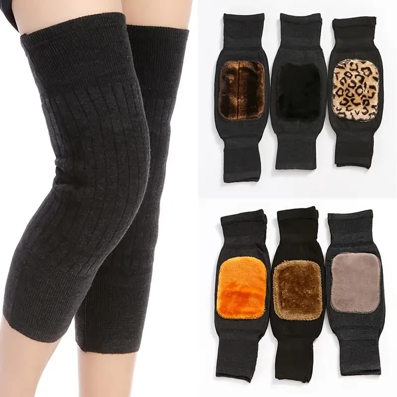 1 Pair Unisex Women Men’s Cashmere Wool Knee Brace Pads  (Random Color) - DGN Mart