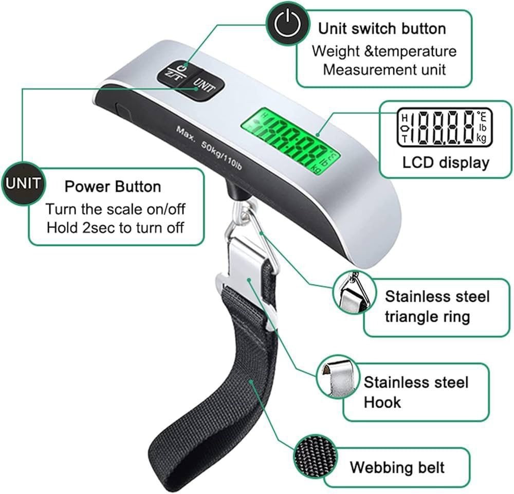 Portable Digital Luggage Scale - DGN Mart