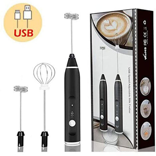 2 in 1 Rechargeable Milk Frother Wand (Black) - DGN Mart