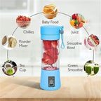 Rechargeable Portable Mini Juicer Blender [Random Color] With Box - DGN Mart