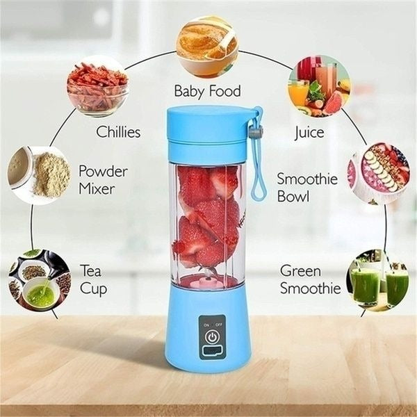 Rechargeable Portable Mini Juicer Blender [Random Color] With Box - DGN Mart
