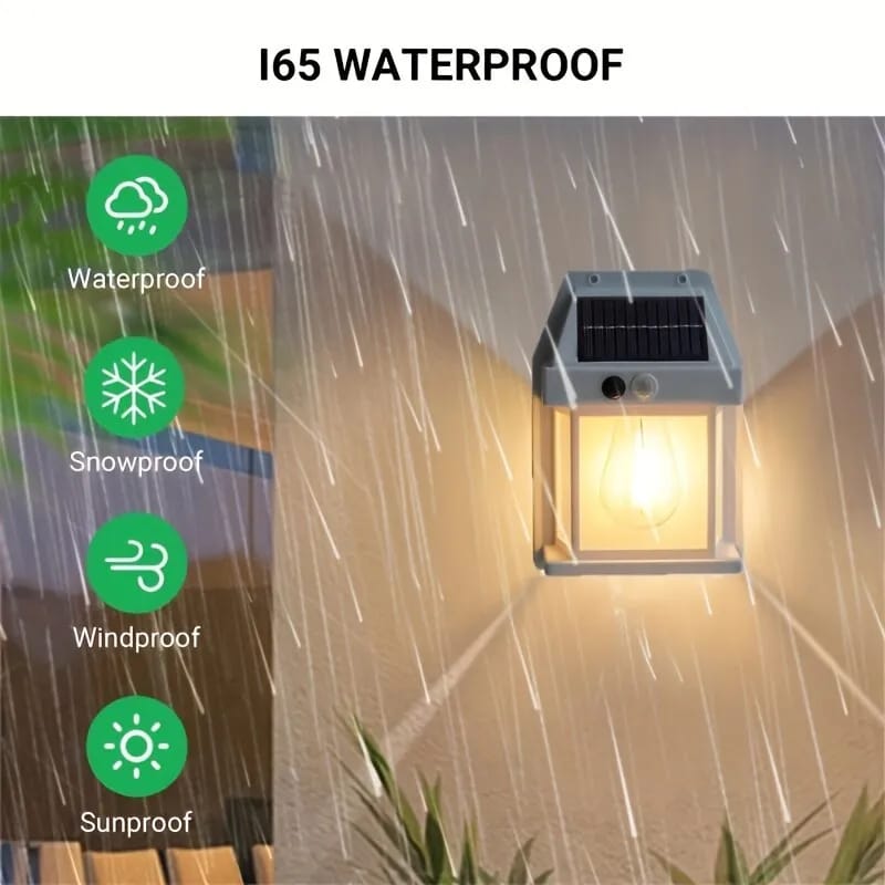 Solar Tungsten Filament Lamp Outdoor Waterproof Intelligent Induction Wall Lamp Courtyard Garden Villa Lighting - DGN Mart