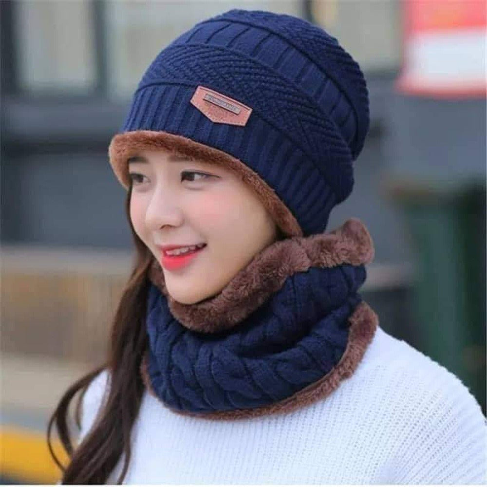 Muffler Cap With Neck Warmer 2in1 (Random Color) - DGN Mart