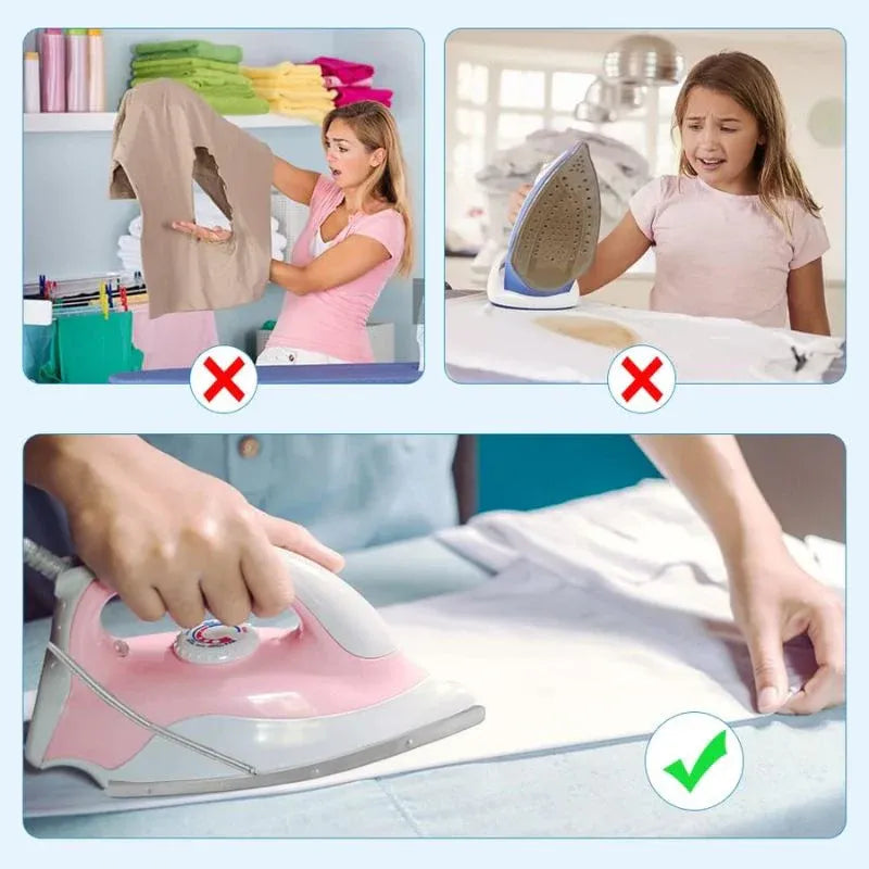 DGN Mart Teflon iron cover protector with non-stick surface, fits standard iron shoes for smooth ironing.
