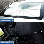 Car Sun Shade Umbrella – Foldable Windshield Sun Protector UV Block Heat Resistant Cover for Cars