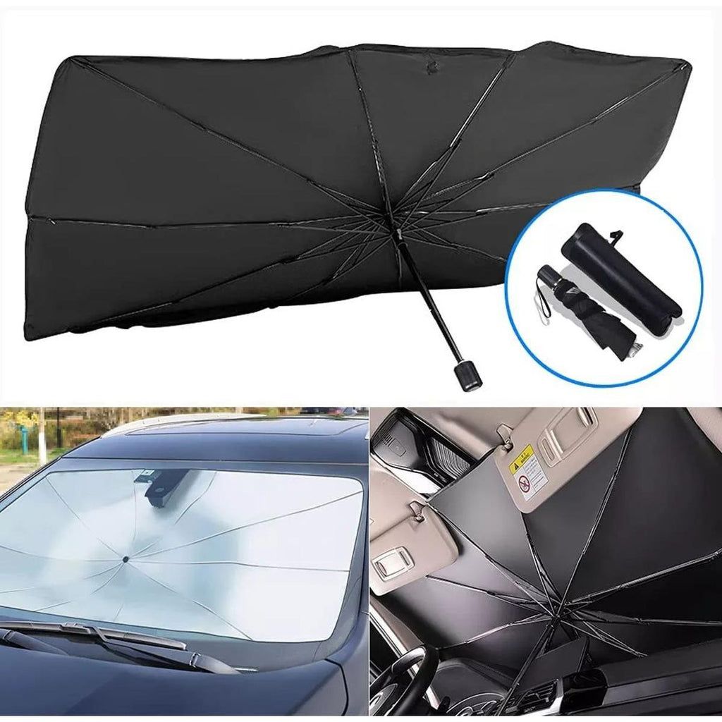 Car Sun Shade Umbrella – Foldable Windshield Sun Protector UV Block Heat Resistant Cover for Cars