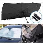 Car Sun Shade Umbrella – Foldable Windshield Sun Protector UV Block Heat Resistant Cover for Cars