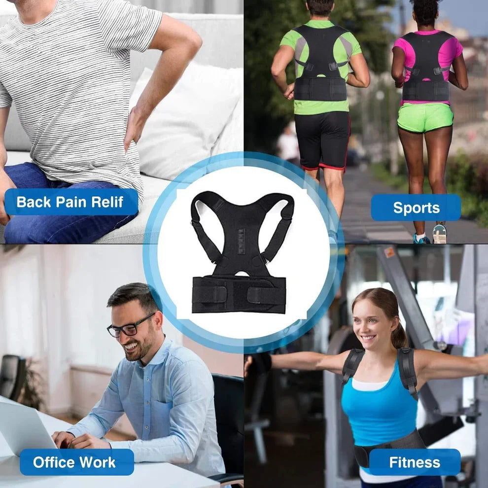 DGN Mart adjustable posture corrector belt for men and women providing back support and pain relief.