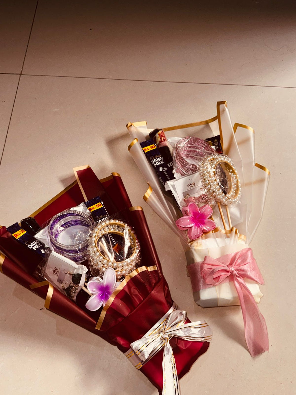 DGN Luxe Bouquet by DGN Mart featuring a vibrant arrangement of mixed flowers in a stylish bouquet.