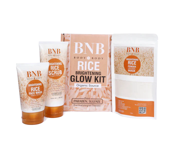 Bnb Whitening Rice Extract Bright & Glow Kit (with Box) - DGN Mart