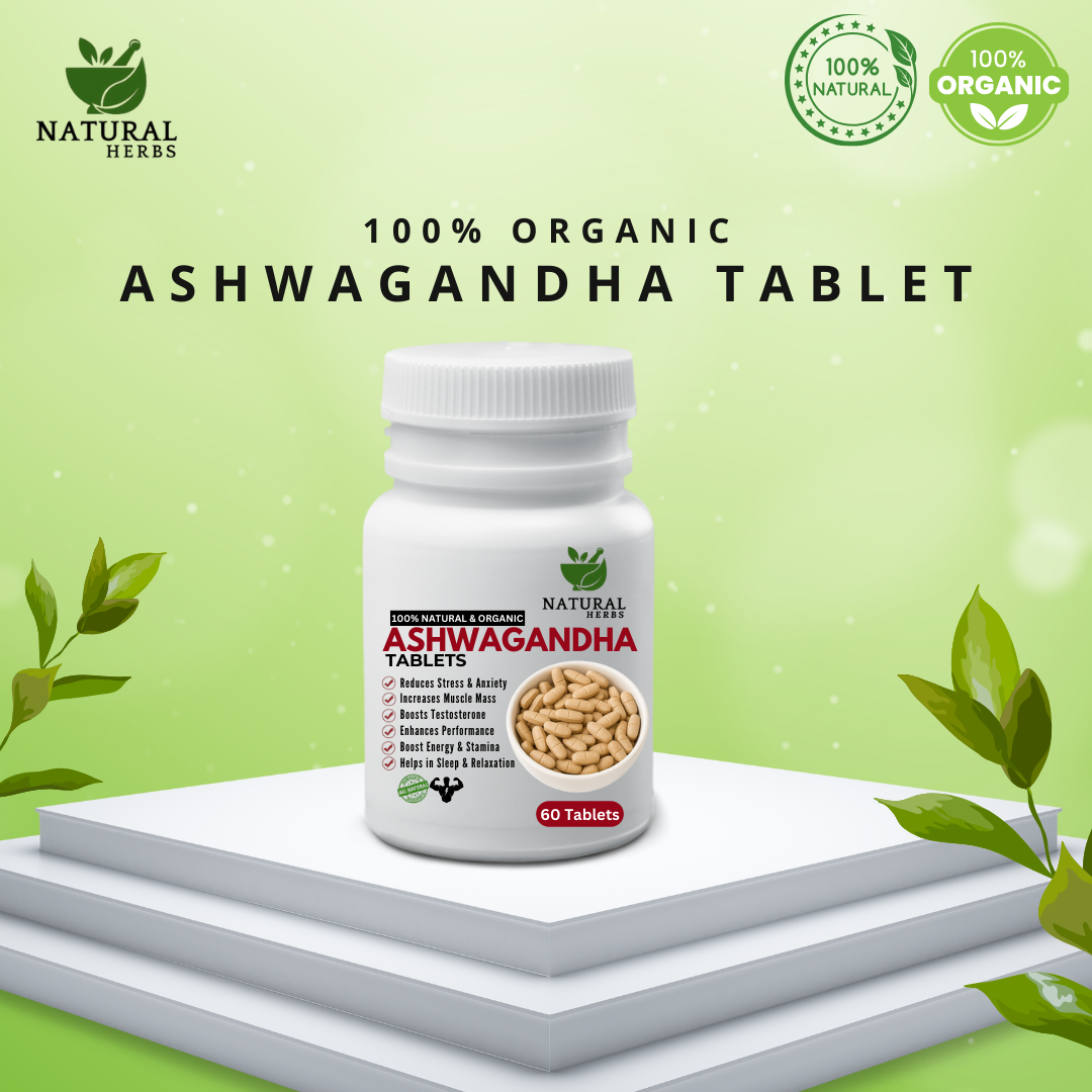 DGN Mart Premium Ashwagandha Tablets (60 Tablets) – Stress Relief, Strength & Wellness - DGN Mart